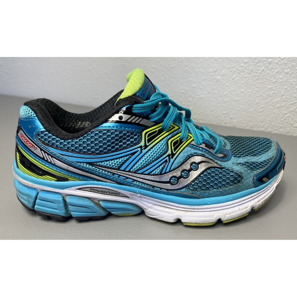 Saucony Omni 14 S10270-2 Women US 7.5 Running Shoes Blue White Athletic Sneakers - Picture 10 of 13
